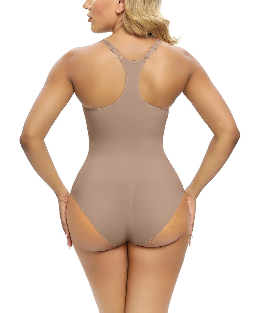 SHAPERX Bodysuit for Women Tummy Control Shapewear Racerback